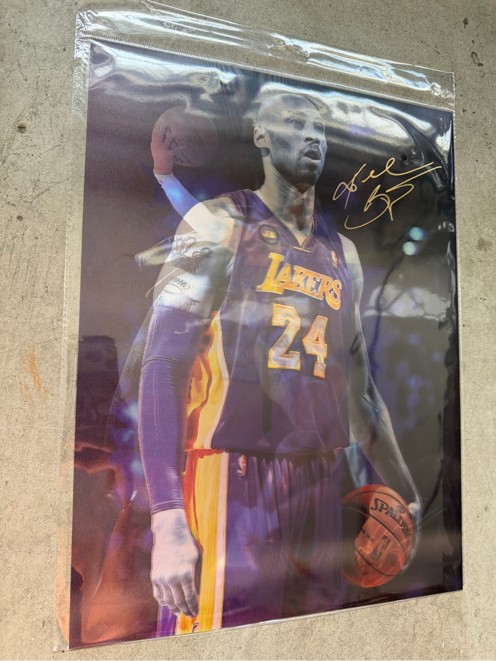3D Lakers Purple & Gold Sports Art Poster